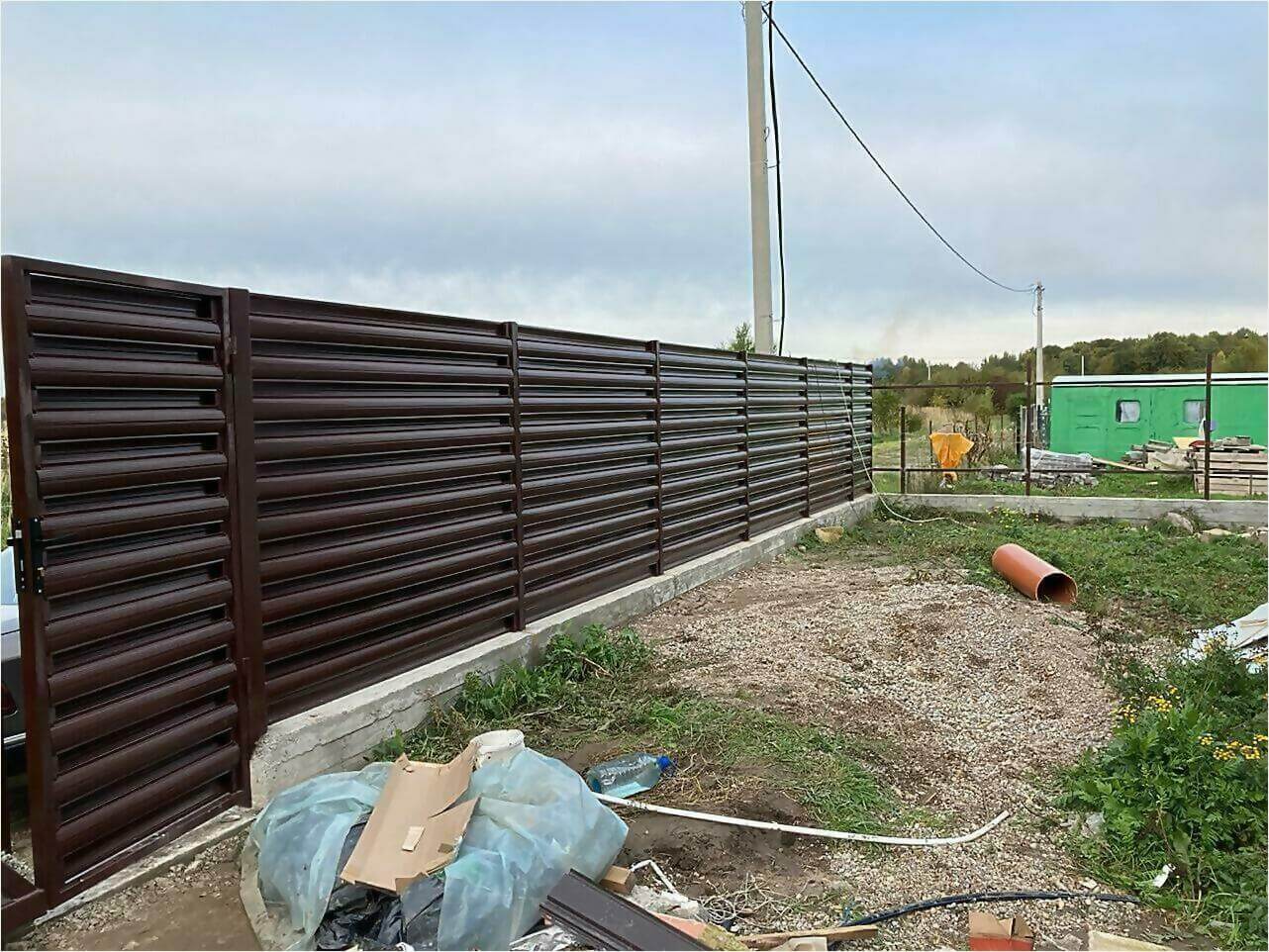 Забор из штакетника 85м фото6 в Владимире