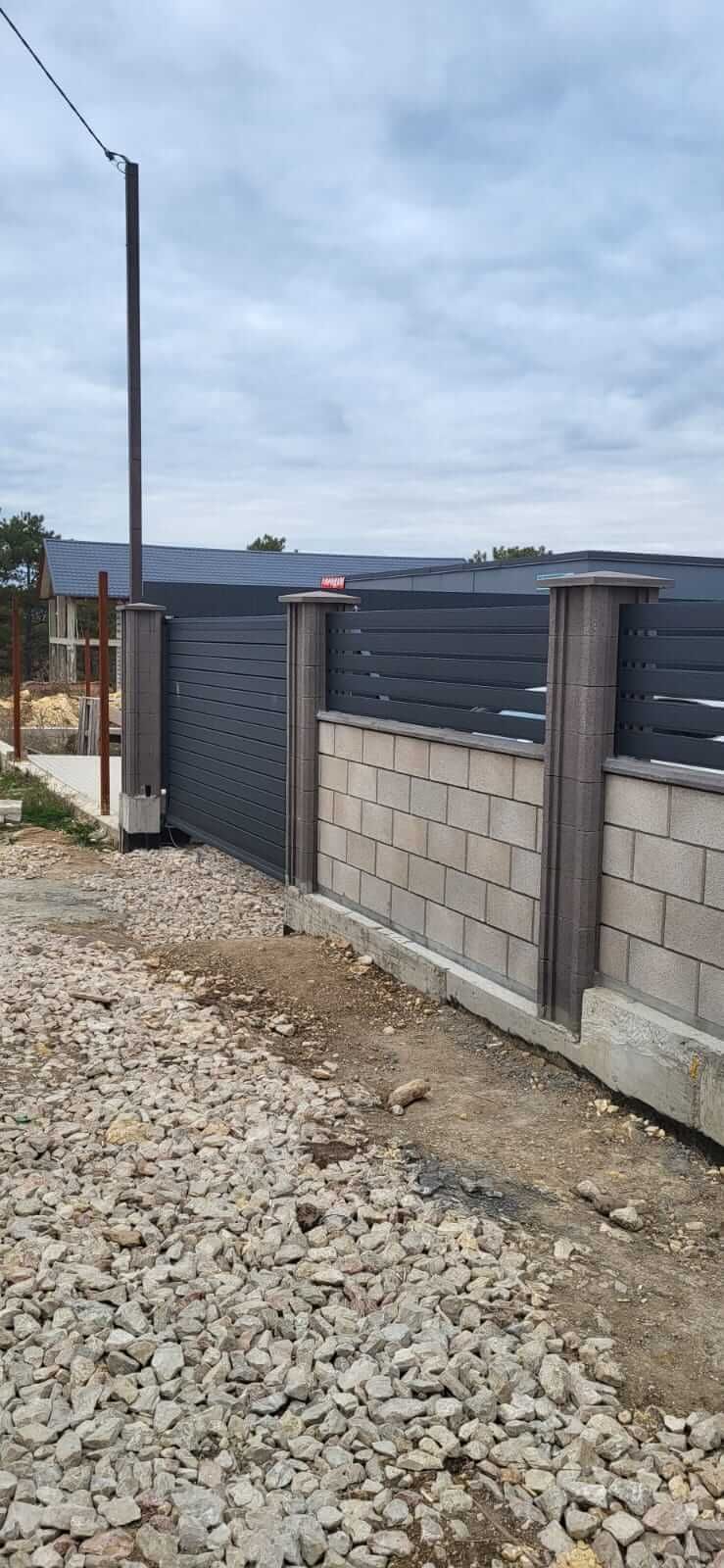 Забор-ранчо из металлопланкена 28м RAL7024 Серый Графит МАТТЕ фото 2 в Владимире