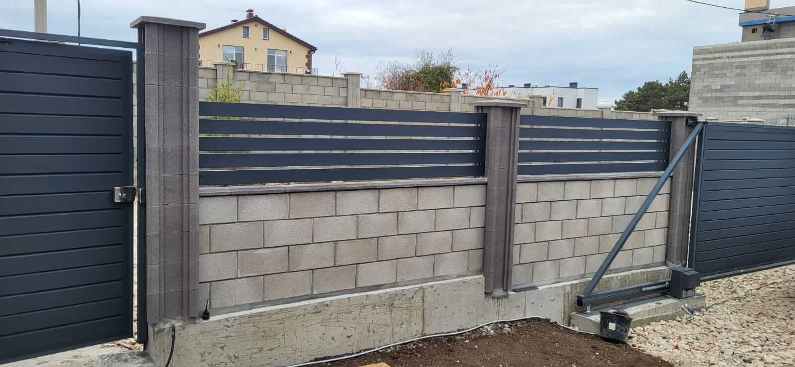 Забор-ранчо из металлопланкена 28м RAL7024 Серый Графит МАТТЕ в Владимире