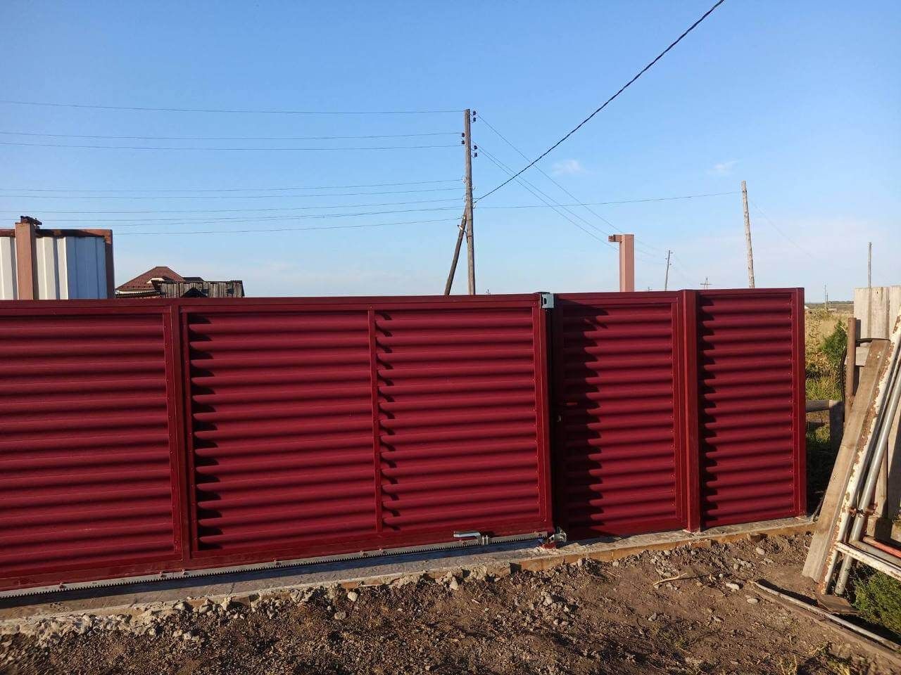 Забор-жалюзи 44м RAL3005/3005 Красное Вино двусторонний фото 2 в Владимире