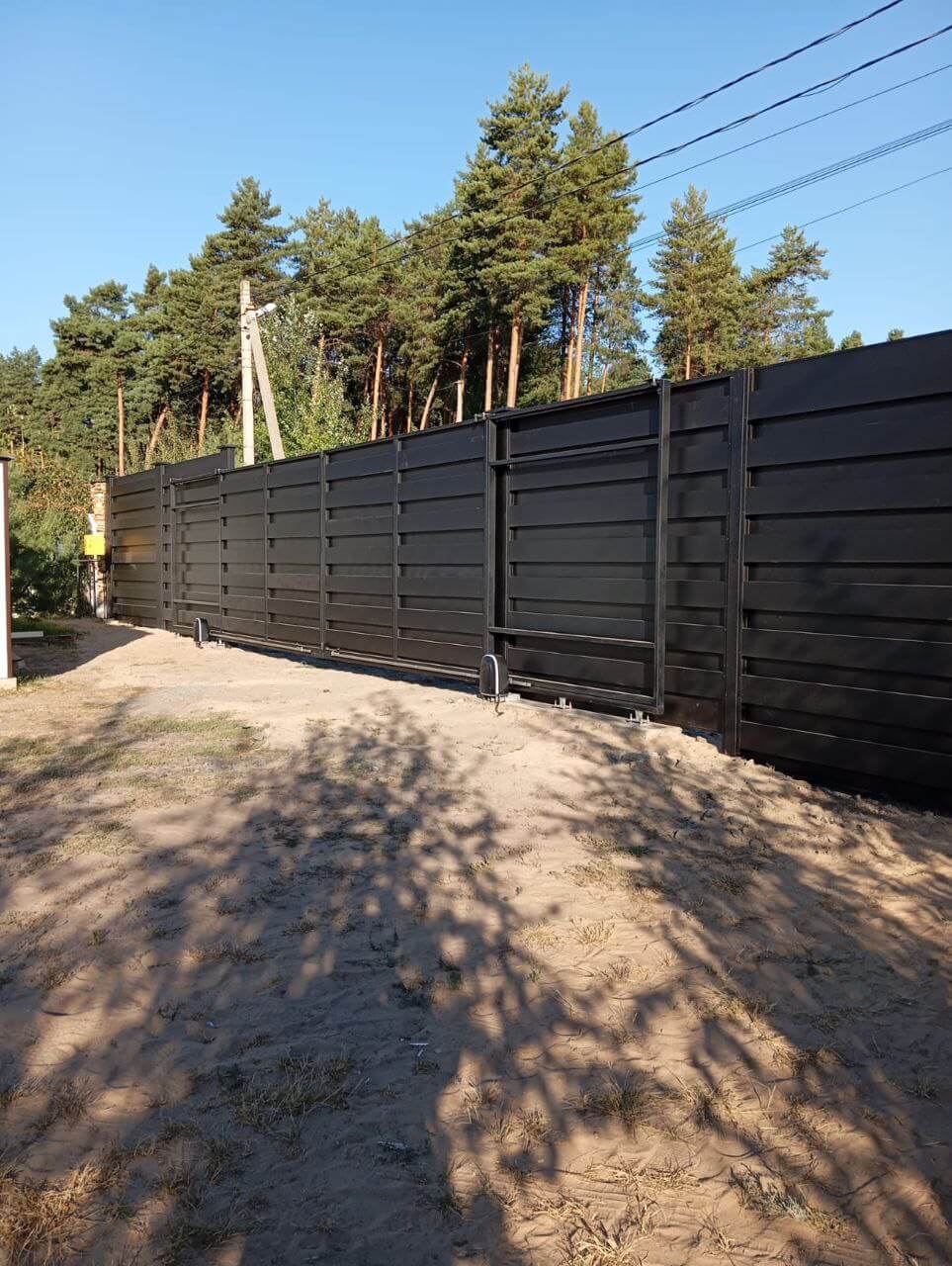 Забор-ранчо из металлопланкена 37м RAL9005 Черный МАТТЕ фото 2 в Владимире