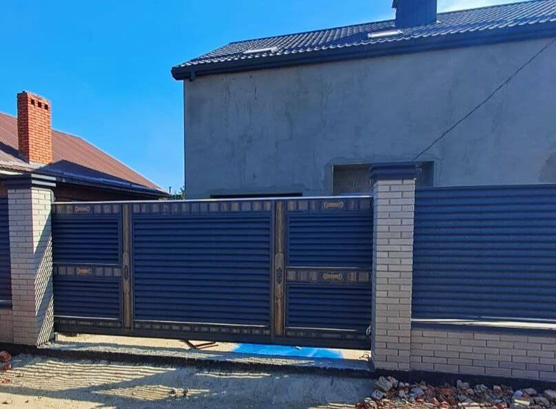 Забор-жалюзи 28м RAL7024/7024 Серый Графит двусторонний МАТТЕ в Владимире