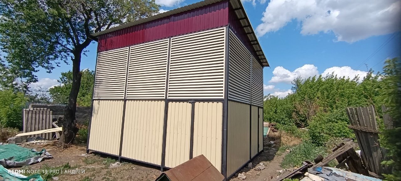 Сенник из ламелей еврожалюзи RAL1015 Слоновая Кость фото 2 в Владимире